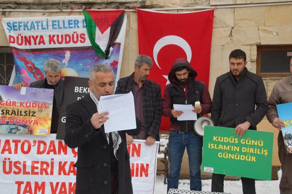 AFŞİN'DE DÜNYA KUDÜS GÜNÜ BASIN AÇIKLAMASI (VİDEO)