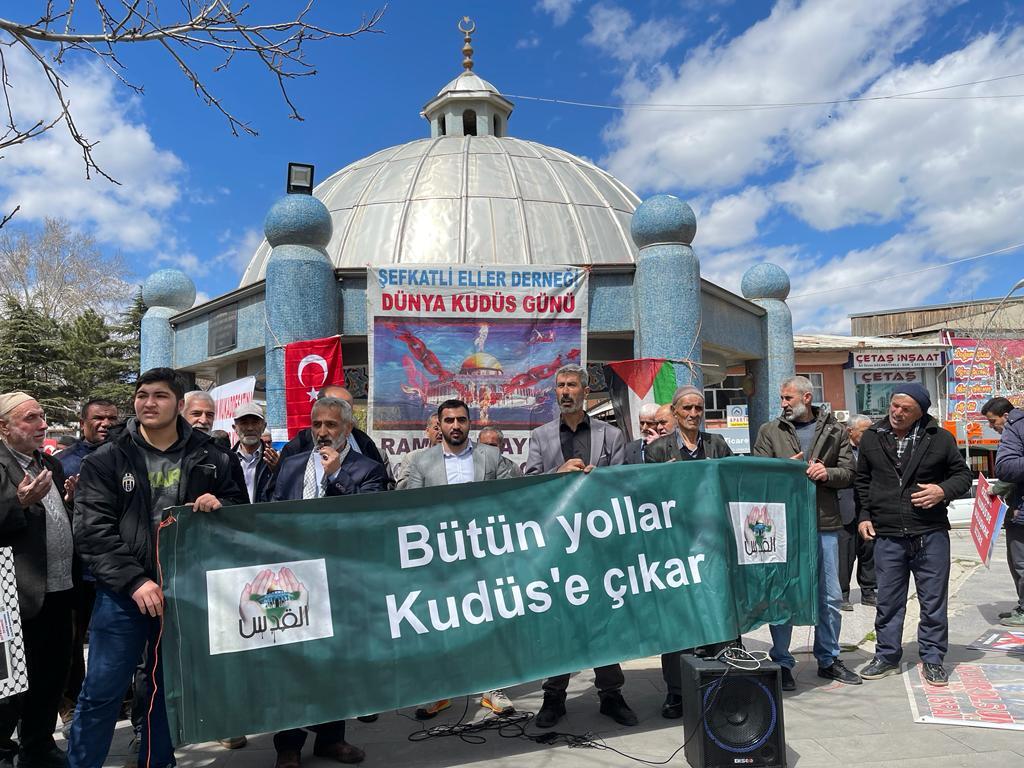 AFŞİN'DE DÜNYA KUDÜS GÜNÜ MÜNASEBETİYLE BASIN AÇIKLAMASI DÜZENLENDİ (VİDEO-FOTO)