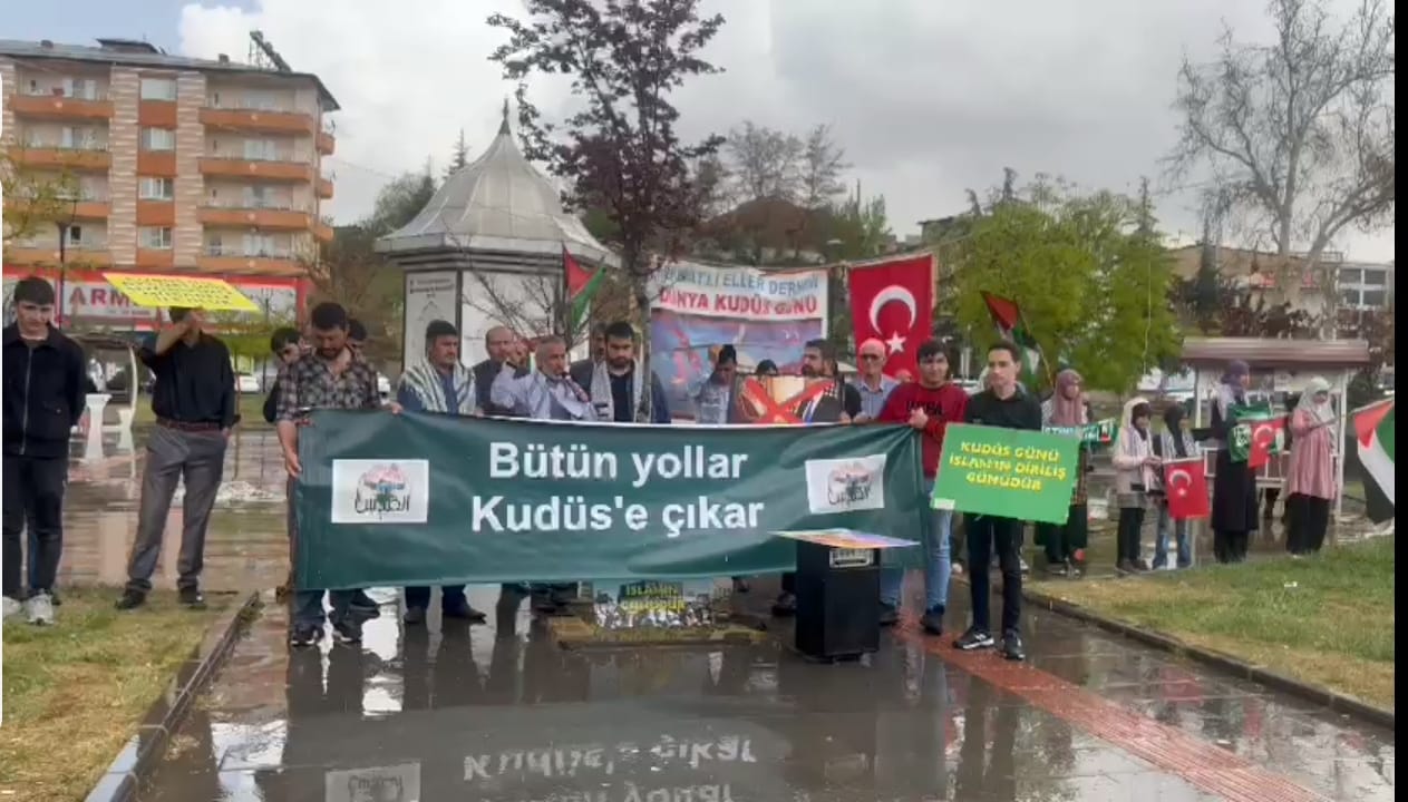 AFŞİN'DE KUDÜS GÜNÜ BASIN AÇIKLAMASI (FOTO-VİDEO)