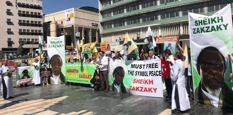 ANKARA'DA ŞEYH ZEKZEKİ'YE DESTEK EYLEMİ DÜZENLENDİ (VİDEO-FOTO)