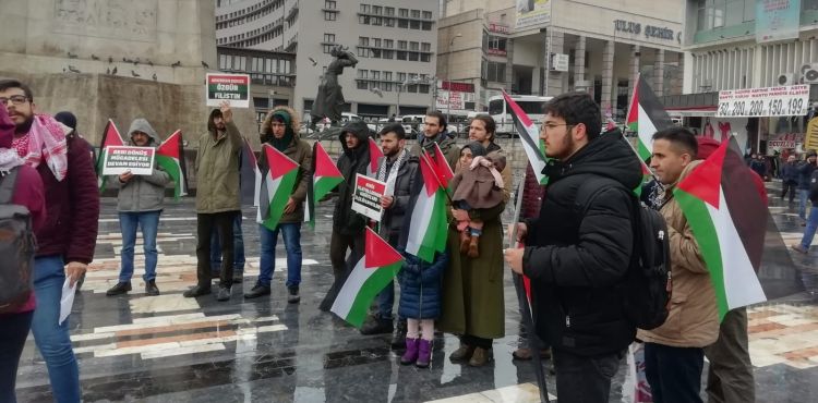 BDS TÜRKİYE ANKARA'DA YÜZYILIN ANLAŞMASINI PROTESTO ETTİ (FOTO) 