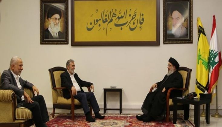 HASAN NASRALLAH ZİYAD EN-NEHHALE İLE BİR ARAYA GELDİ