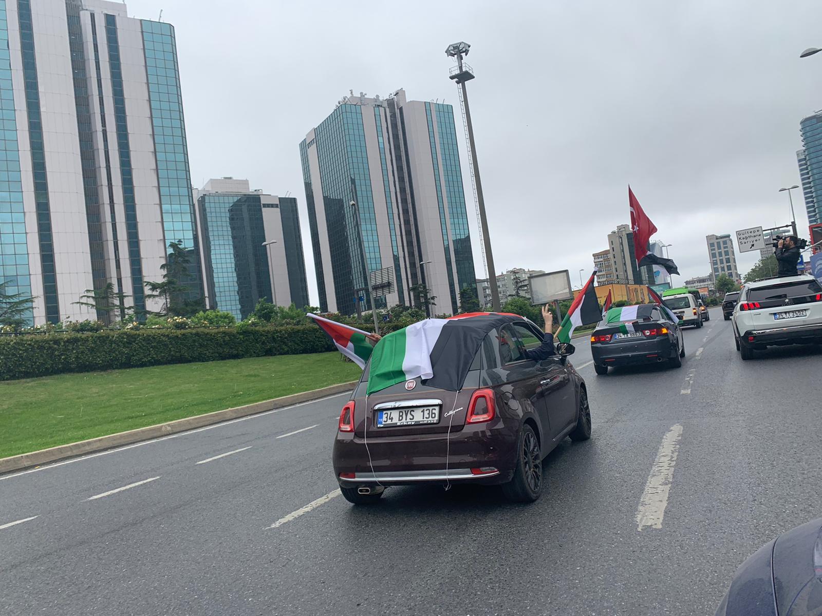 İSTANBUL'DA DÜNYA KUDÜS GÜNÜ ARAÇ KONVOYU DÜZENLENDİ (VİDEO)