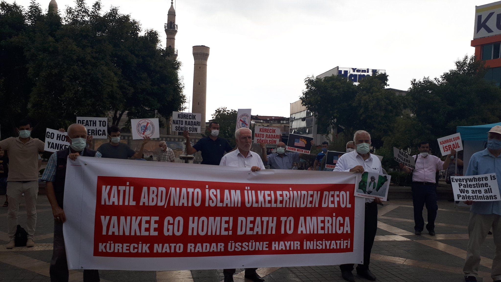 MALATYA'DA NATO'YA VE ÜSLERİNE HAYIR EYLEMİ DÜZENLENDİ/SİYONİST İSRAİL'İN LÜBNAN'A YÖNELİK SALDIRISI TELİN EDİLDİ (VİDEO-FOTO)