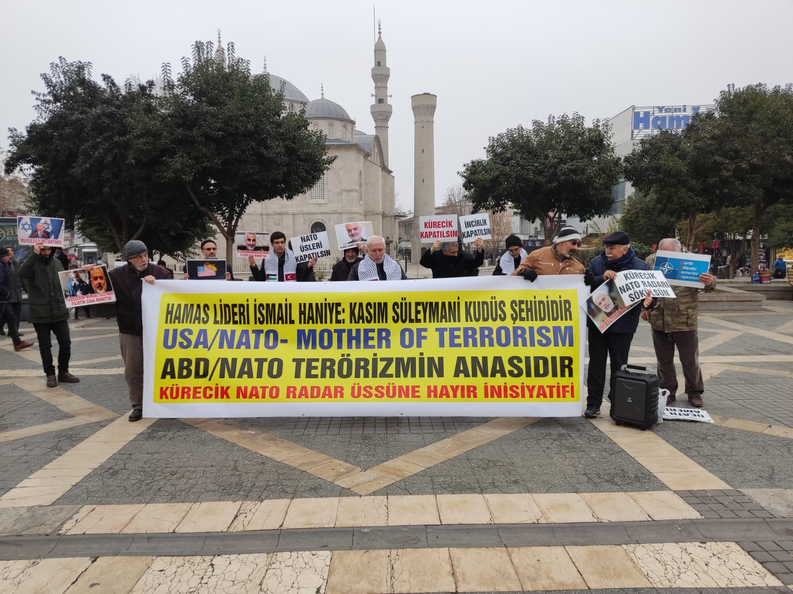 MALATYA'DA NATO'YA VE ÜSLERİNE HAYIR EYLEMİ DÜZENLENDİ VE DİRENİŞ ŞEHİTLERİ ANILDI (FOTO-VİDEO)