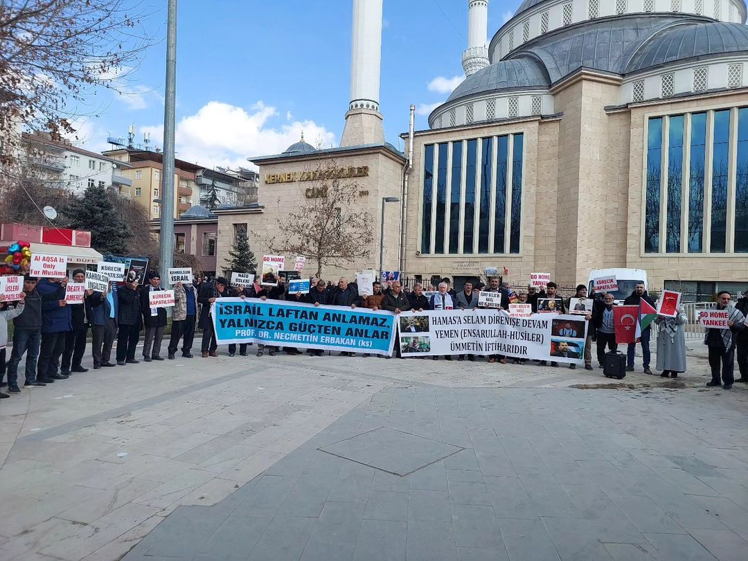 MALATYA’DAN HÜKÜMETE ÇAĞRI: SİYONİST İSRAİL İLE TÜM İLİŞKİLERİ KESİN (VİDEO-FOTO)