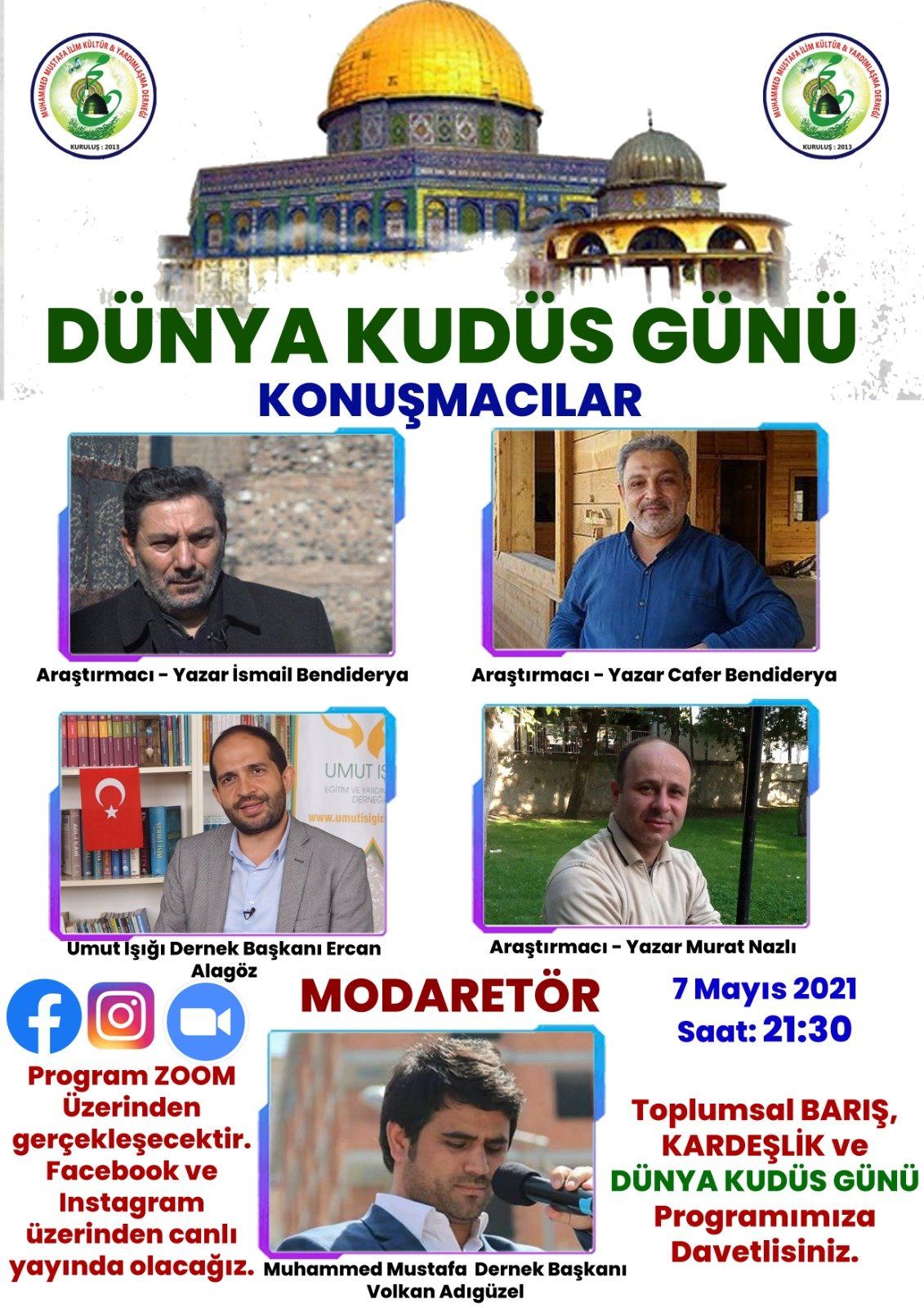 MUHAMMED MUSTAFA DERNEĞİ'NDEN KUDÜS GÜNÜ PROGRAMI (DAVET)