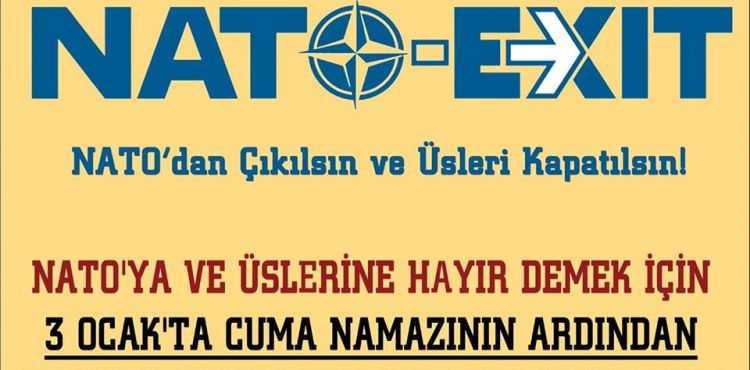 'NATO'YA VE ÜSLERİNE HAYIR CUMASI'NDA 3 OCAK'TA MALATYA'DA BULUŞUYORUZ (DAVET)