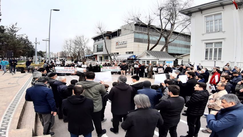 SAKARYA'DA SİYONİST HERZOG'UN TÜRKİYE'YE DAVET EDİLMESİ PROTESTO EDİLDİ (VİDEO)