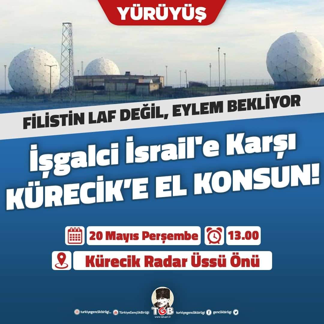 TGB PERŞEMBE GÜNÜ KÜRECİK NATO RADAR ÜSSÜ'NE YÜRÜYOR (DAVET)